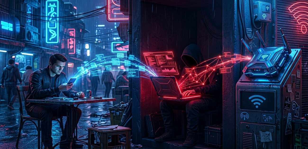 Man in the Middle Public WiFi Security Attack