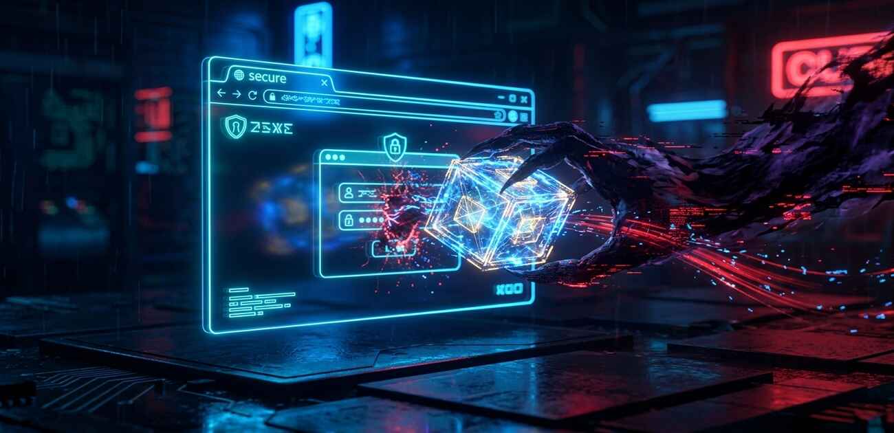 Session Cookie Theft Cyber Attack Concept
