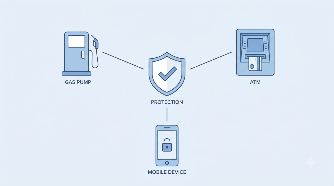 how to keep debit card safe at gas pumps and atms