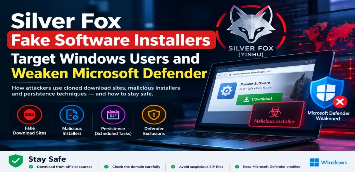 Silver Fox Fake Software Installers Target Windows Users in Stealthy Attack to Disable Microsoft Defender