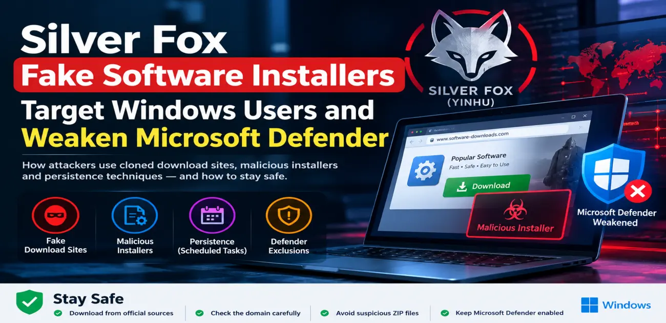 Silver Fox Fake Software Installers Target Windows Users in Stealthy Attack to Disable Microsoft Defender