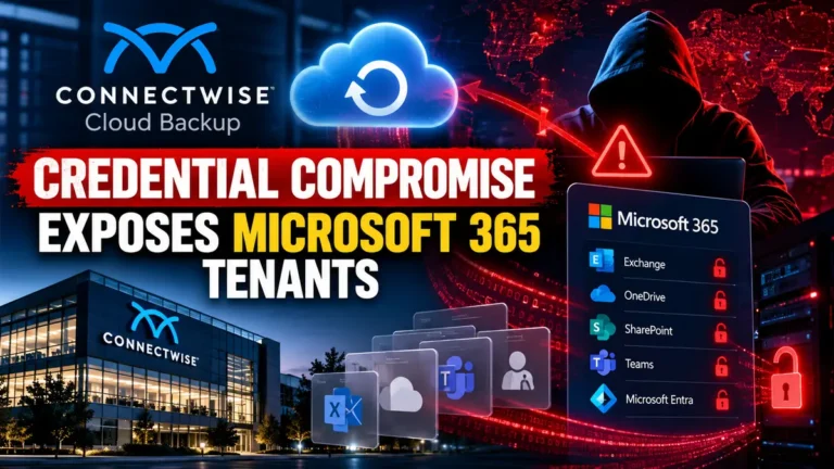 ConnectWise Cloud Backup Credential Compromise Exposes Microsoft 365 Tenants