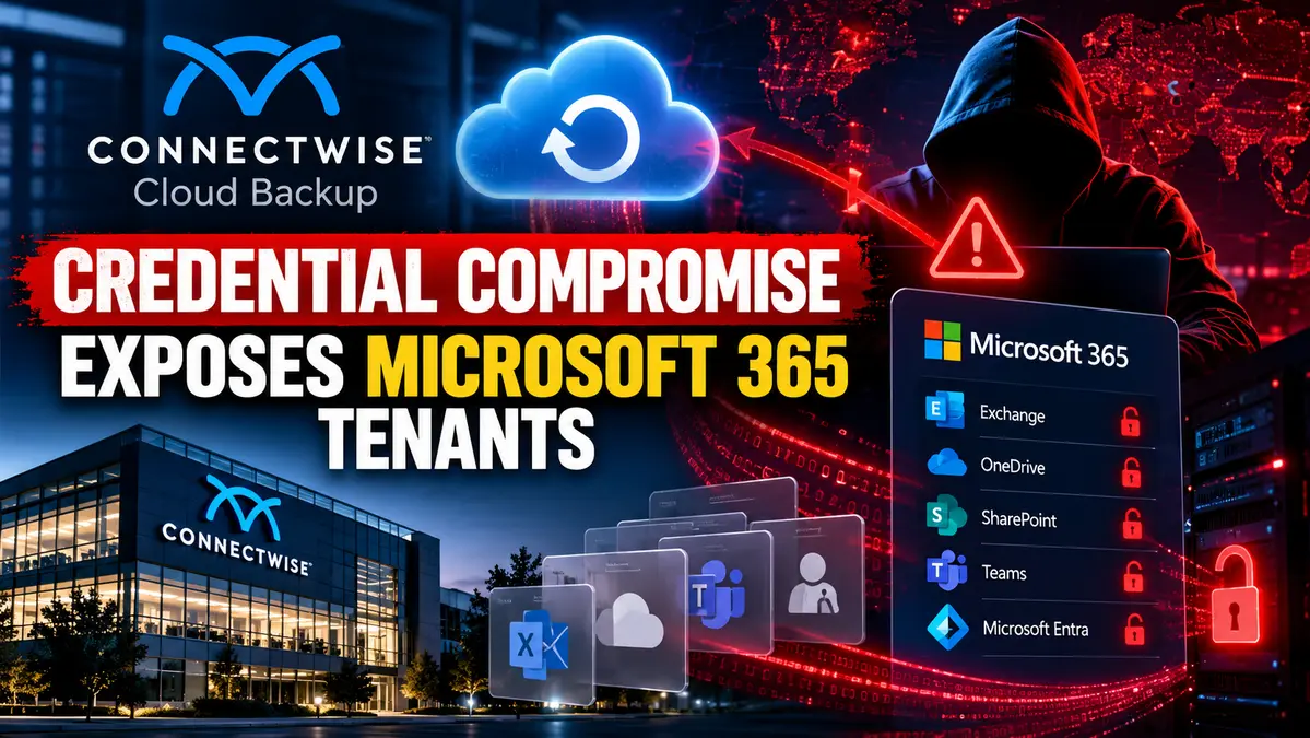 ConnectWise Cloud Backup Credential Compromise Exposes Microsoft 365 Tenants