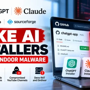 Fake ChatGPT and Claude GitHub Installers Spread DinDoor Malware