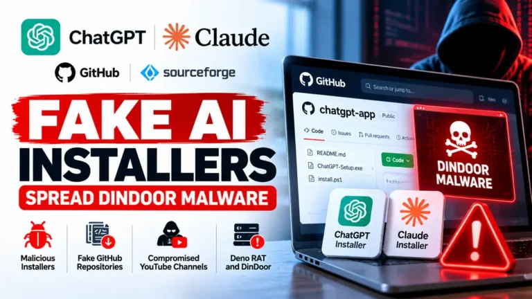 Fake ChatGPT and Claude GitHub Installers Spread DinDoor Malware