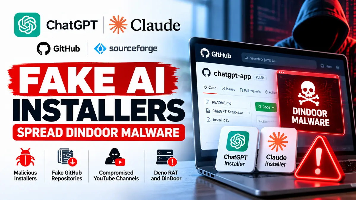 Fake ChatGPT and Claude GitHub Installers Spread DinDoor Malware