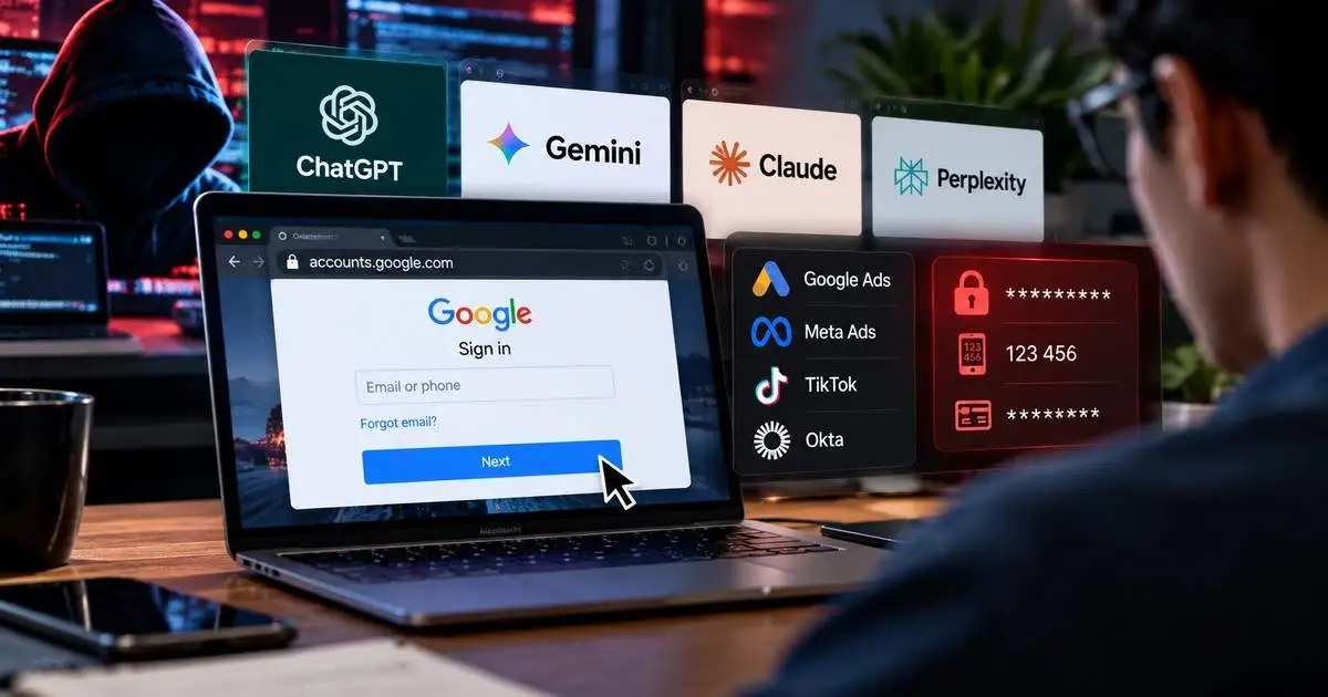 Fake ChatGPT and Gemini Sites Steal Ad Accounts and MFA Codes