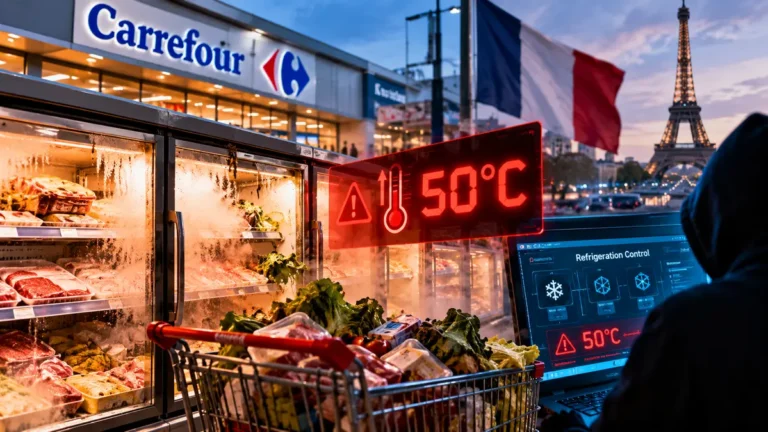 French Supermarket Cyberattack Heats Fridges to 50°C, Spoiling Food