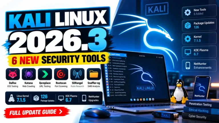 Kali Linux 2026.3 Released: 6 New Tools, Kernel 7.1.5 and NetHunter Upgrades