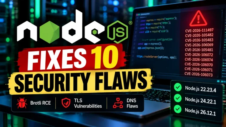 Node.js Fixes 10 Security Flaws, Including Brotli Remote Code Execution